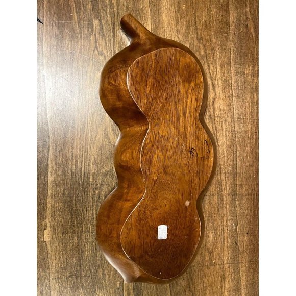 Pumpkin Serving Bowl Halloween and Fall Kitchen Decor Wood and Gold - Picture 5 of 9